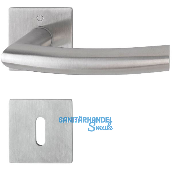 HOPPE Dr�ckergarnitur TRONDHEIM - auf Rosette BB, 35 - 45, Edelstahl