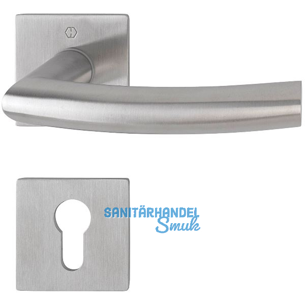 HOPPE Dr�ckergarnitur TRONDHEIM - auf Rosette PZ, 35 - 45, Edelstahl