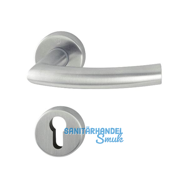 HOPPE Dr�ckergarnitur TRONDHEIM - auf Rosette PZ, 37 - 42, Edelstahl matt