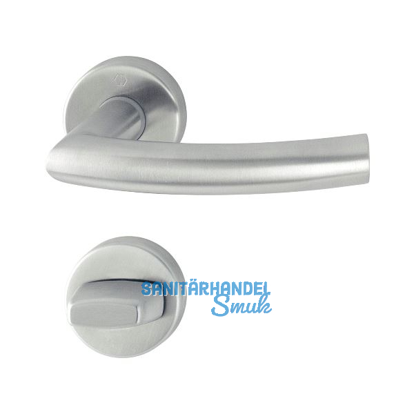 HOPPE Dr�ckergarnitur TRONDHEIM - auf Rosette WC, 37 - 42, Edelstahl matt