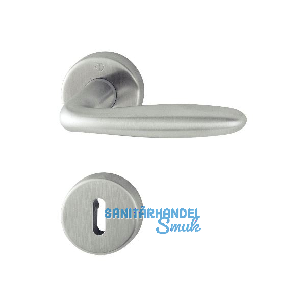 HOPPE Dr�ckergarnitur VERONA - auf Rosette BB, 37 - 42, Edelstahl matt