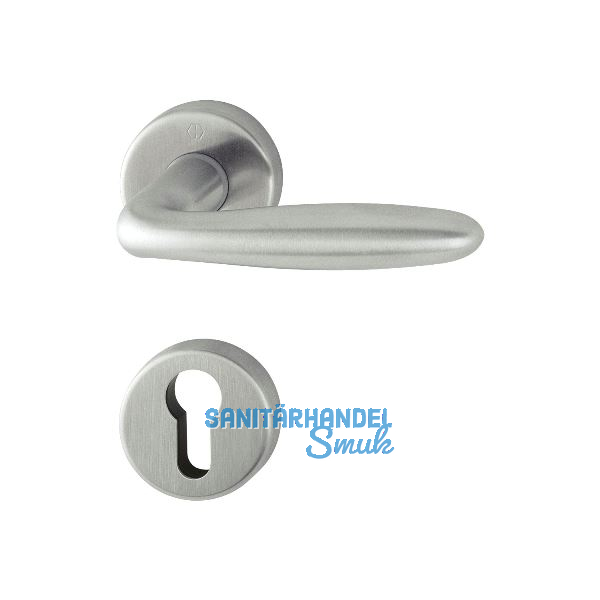 HOPPE Dr�ckergarnitur VERONA - auf Rosette PZ, 37 - 42, Edelstahl matt