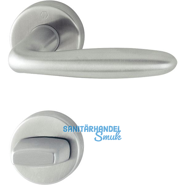 HOPPE Dr�ckergarnitur VERONA - auf Rosette WC, 37 - 42, Edelstahl matt