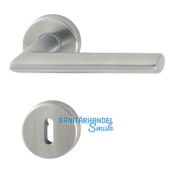 HOPPE Dr�ckergarnitur STOCKHOLM - auf Rosette BB, 40 - 45, Edelstahl matt