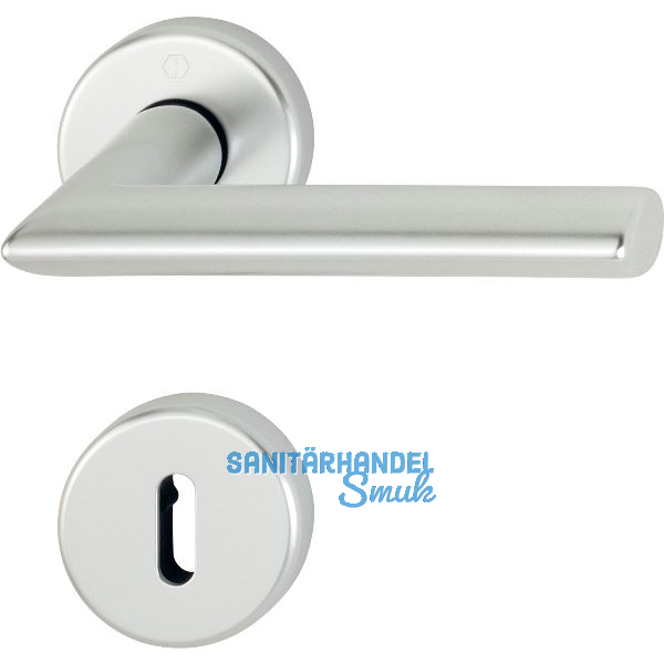 Dr�ckergarnitur STOCKHOLM - auf Rosette BB, 37 - 47, silber eloxiert