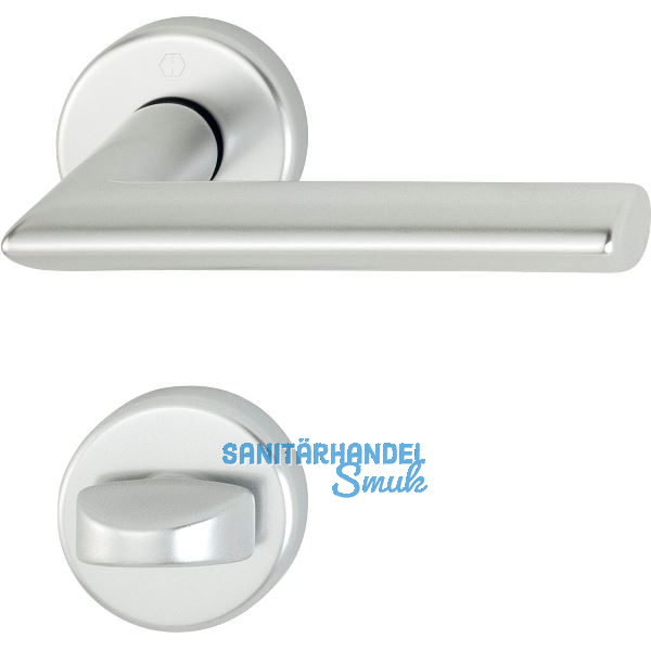 Dr�ckergarnitur STOCKHOLM - auf Rosette WC, 37 - 42, silber eloxiert