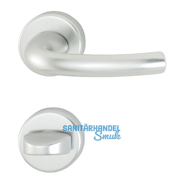 Dr�ckergarnitur TOKYO - auf Rosette WC, 40, silber eloxiert