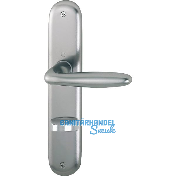 Dr�ckergarnitur VERONA - auf Schild WC 90, 37 - 42, Edelstahl-Effekt