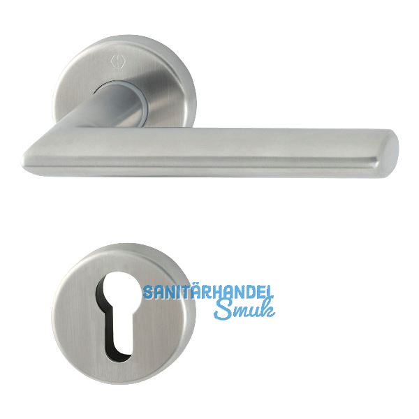 Dr�ckergarnitur STOCKHOLM - auf Rosette PZ, 37 - 47, Edelstahl Effekt