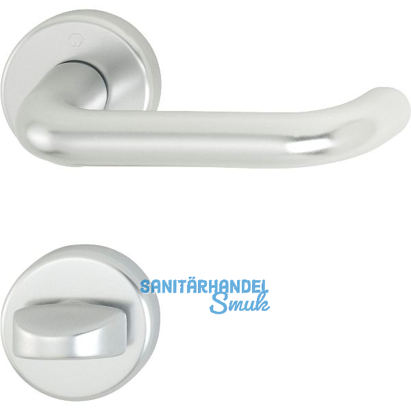 Dr�ckergarnitur PARIS - auf Rosette WC, 40, silber eloxiert