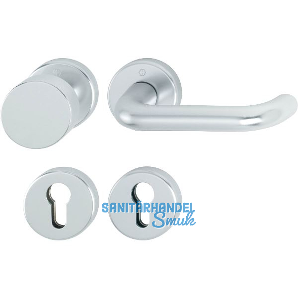 Wechselgarnitur PARIS - auf Rosette, silber elox