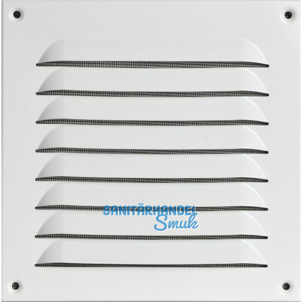 UPMANN Wetterschutzgitter aufschraubbar eckig 200x200 mm Alu wei�