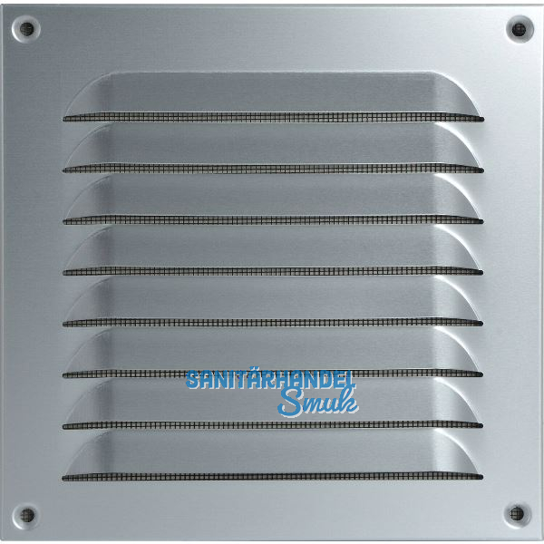 UPMANN Wetterschutzgitter aufschraubbar eckig 200x200 mm Alu silber