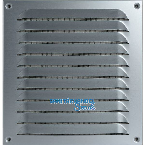 UPMANN Wetterschutzgitter aufschraubbar eckig 230x240 mm Alu silber