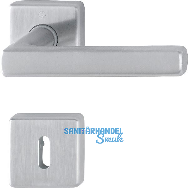 HOPPE Dr�ckergarnitur DALLAS - auf Rosette BB, 37 - 42, Edelstahl matt