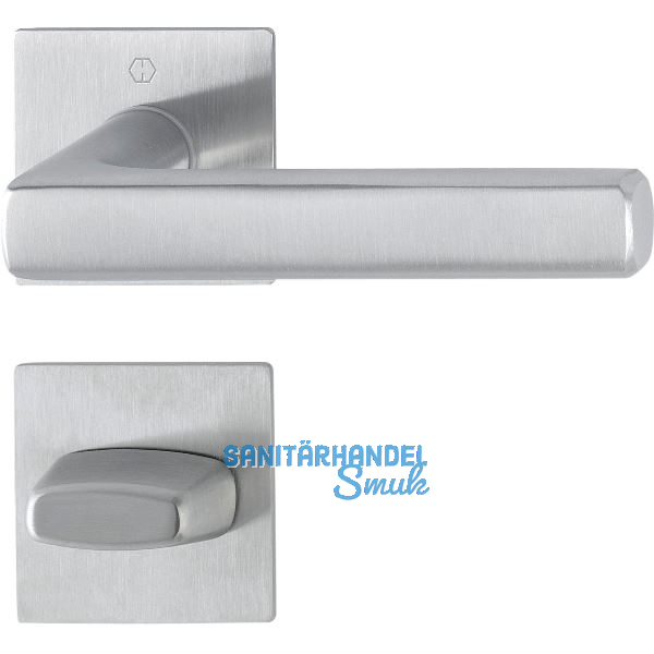 HOPPE Dr�ckergarnitur DALLAS Flachrosetten, eckig WC, Edelstahl matt