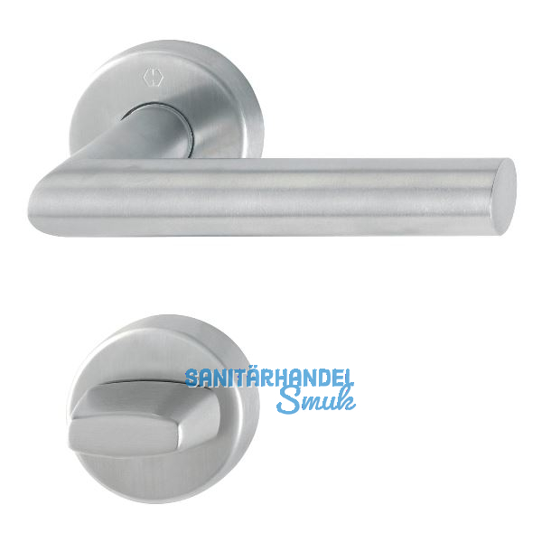 Dr�ckergarnitur AMSTERDAM - auf Rosette WC, 40 - 45, Edelstahl matt