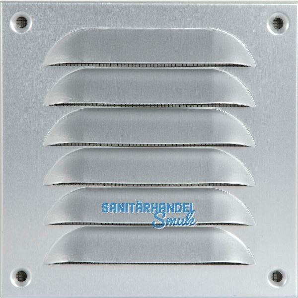 UPMANN Wetterschutzgitter aufschraubbar eckig 140x140 mm Alu silber