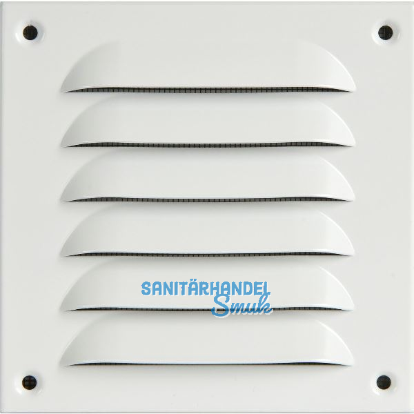 UPMANN Wetterschutzgitter aufschraubbar eckig 140x140 mm Alu wei�