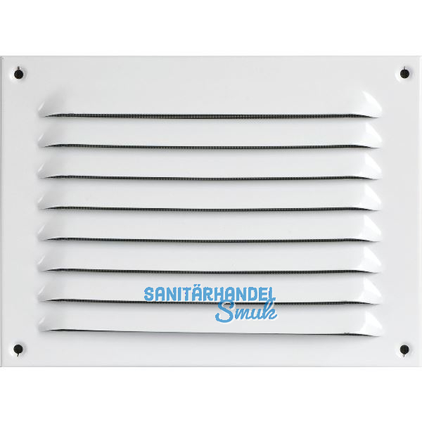 UPMANN Wetterschutzgitter aufschraubbar eckig 230x170 mm Alu wei�