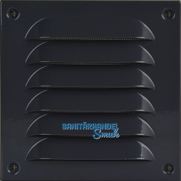 UPMANN Wetterschutzgitter aufschraubbar eckig 140x140 mm Alu grau