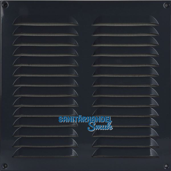 UPMANN Wetterschutzgitter aufschraubbar eckig 320x320 mm mit Mittelsteg grau