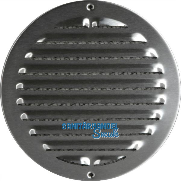 UPMANN Wetterschutzgitter aufschraubbar rund 250 mm Edelstahl V2A geb�rstet