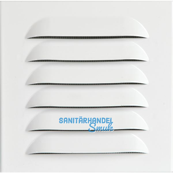 UPMANN Wetterschutzgitter eckig mit Einbaurahmen/Klemmfeder 140x140 mm wei�