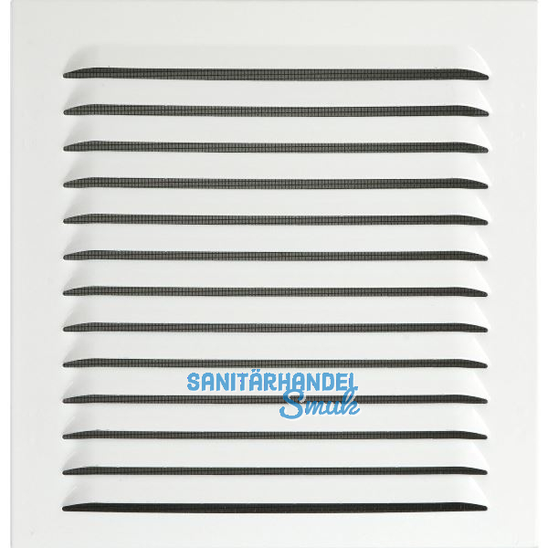 UPMANN Wetterschutzgitter eckig mit Einbaurahmen/Klemmfeder 230x240 mm wei�