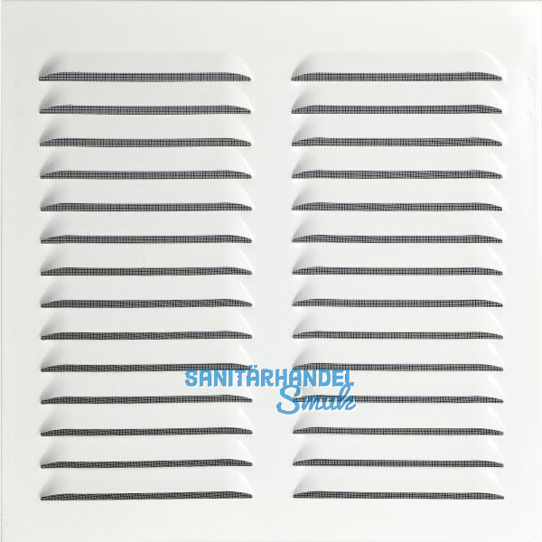 UPMANN Wetterschutzgitter eckig mit Einbaurahmen/Klemmfeder 320x320 mm wei�