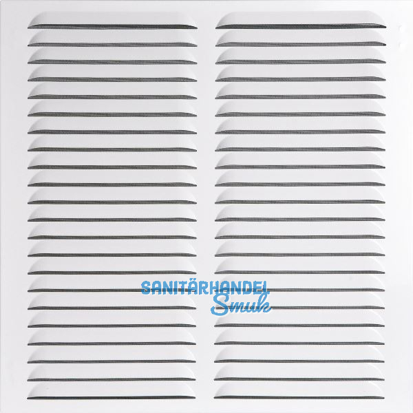 UPMANN Wetterschutzgitter eckig mit Einbaurahmen/Klemmfeder 430x440 mm wei�