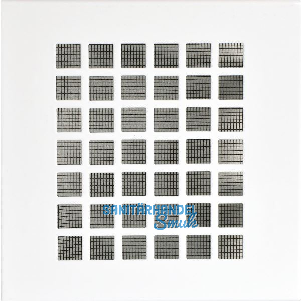 UPMANN L�ftungsgitter eckig mit Klemmfeder 140x140 mm Stahl wei�