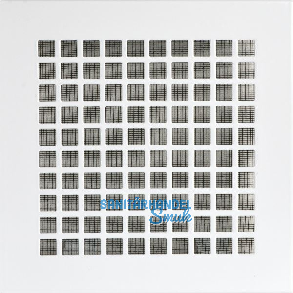 UPMANN L�ftungsgitter eckig mit Klemmfeder 200x200 mm Stahl wei�