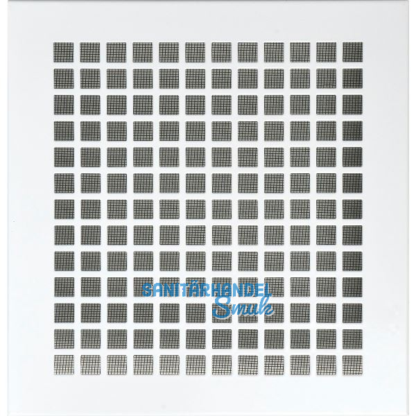 UPMANN L�ftungsgitter eckig mit Klemmfeder 240x230 mm Stahl wei�