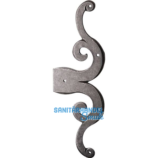 T�rscheinband Rustikal, 319 x 123 mm, Stahl verzinkt schwarz passiviert