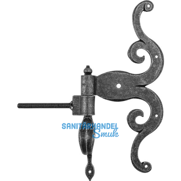 HALC� T�rkreuzband Rustikal m.Einschraubkloben,Stahl verzinkt schwarz passiviert