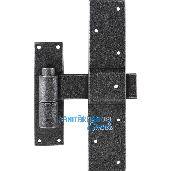 HALC� T�rkreuzband Hall mit Aufschraubkloben, Stahl verzinkt schwarz passiviert