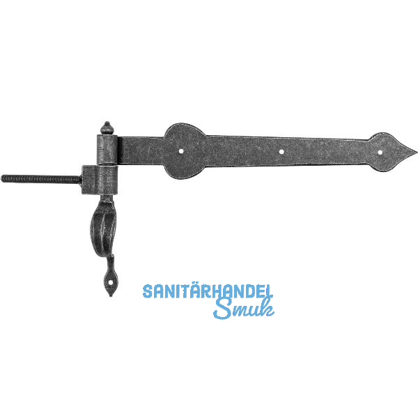 HALC� T�rscheinlangband mit Einschraubkloben, 400 mm,verzinkt schwarz passiviert