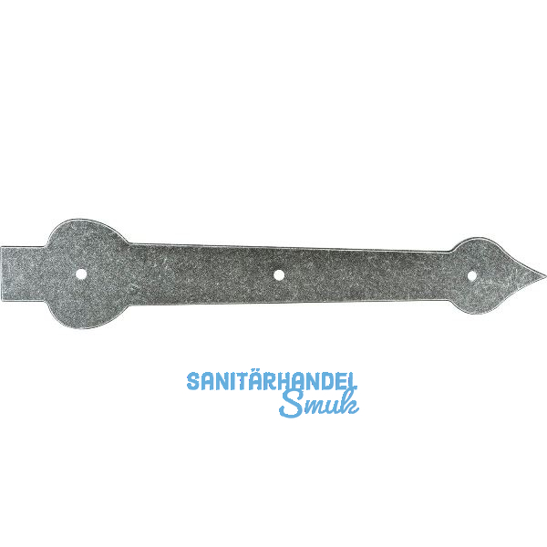 T�rscheinlangband ohne Kloben, 345,5 mm, Stahl verzinkt schwarz passiviert