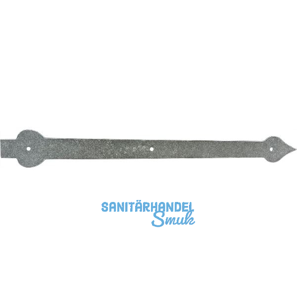 T�rscheinlangband ohne Kloben, 545,5 mm, Stahl verzinkt schwarz passiviert