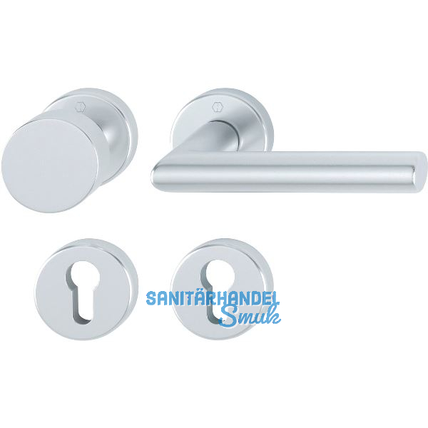 HOPPE Wechselgarnitur STOCKHOLM auf Rosette, Aluminium silber eloxiert