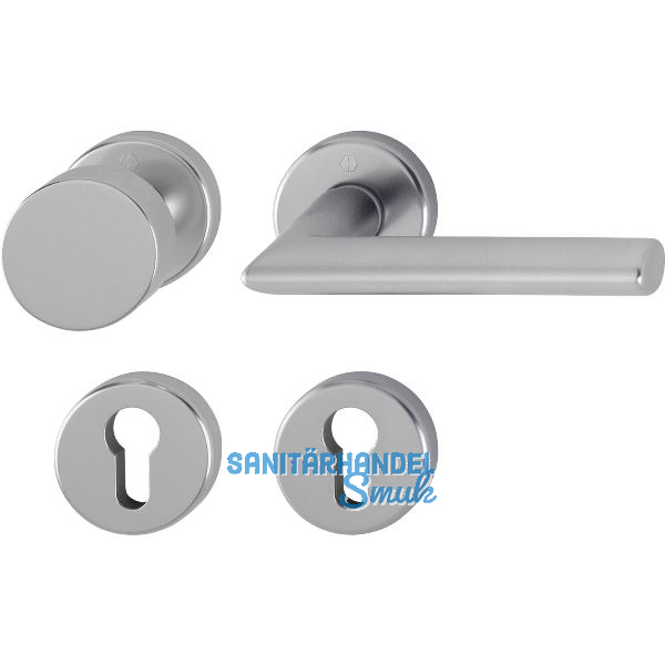 HOPPE Wechselgarnitur STOCKHOLM auf Rosette, Aluminium Edelstahl-Effekt