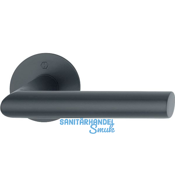 HOPPE Dr�ckergarnitur AMSTERDAM - ohne Schl�sselrosette, Edelstahl schwarz matt