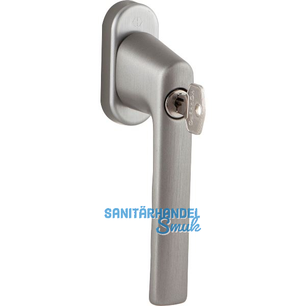 HOPPE Fenstergriff HAMBURG - Sperrzylinder, Aluminium edelstahlfarbig matt