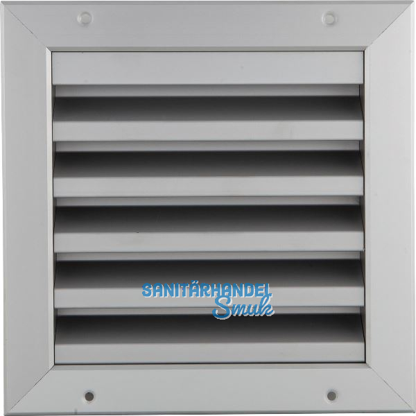 UPMANN Wetterschutzgitter eckig zum Einbauen 195 x 195 mm Alu silber