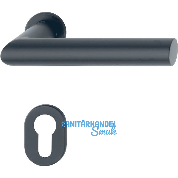 HOPPE Dr�ckergarnitur AMSTERDAM - auf mini Rosette PZ, 40-50, schwarz matt