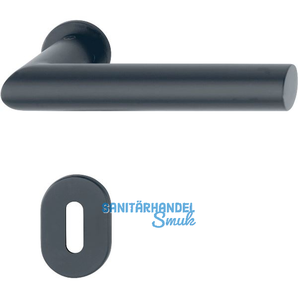 HOPPE Dr�ckergarnitur AMSTERDAM - auf mini Rosette BB, 40-50, schwarz matt