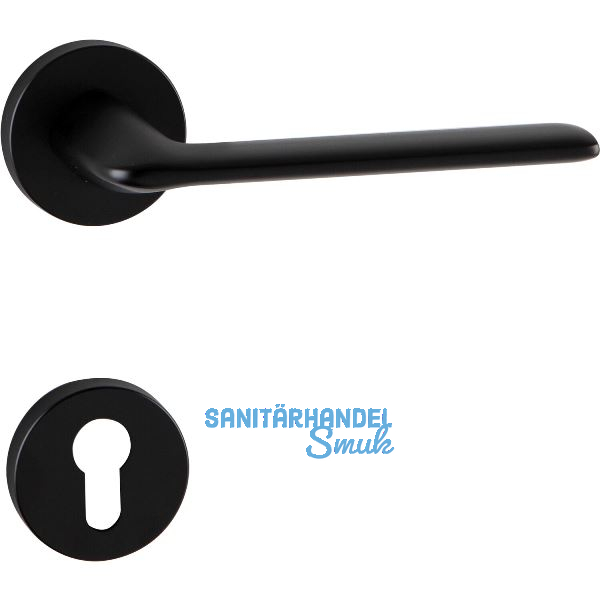 MARCHESI Dr�ckergarnitur UMAG auf Rosette PZ, 38-45 mm, Zamak schwarz matt