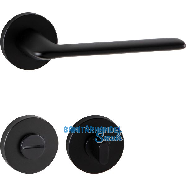 MARCHESI Dr�ckergarnitur UMAG auf Rosette WC, 38-45 mm, Zamak schwarz matt