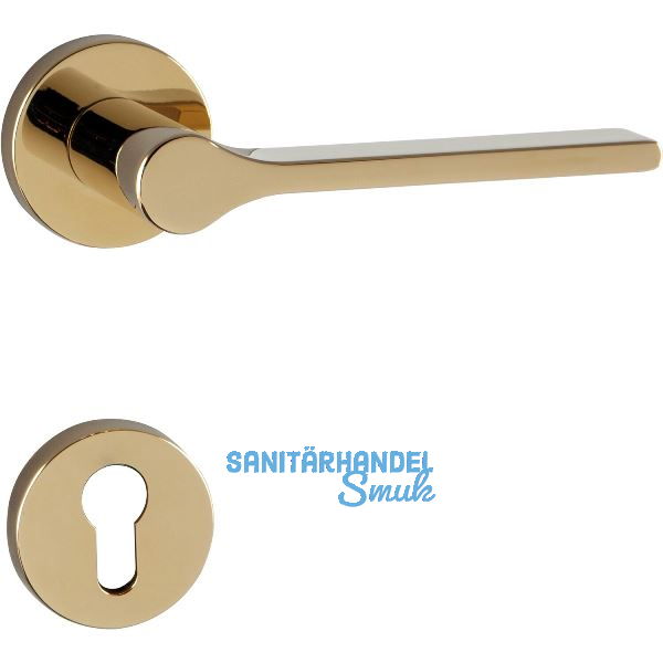 MARCHESI Dr�ckergarnitur ZADAR auf Rosette PZ, 38-45 mm, Zamak messingf�rbig